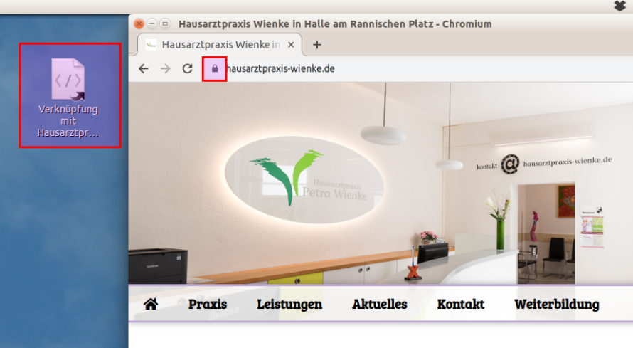 Desktop-Verknüpfung Screenshot